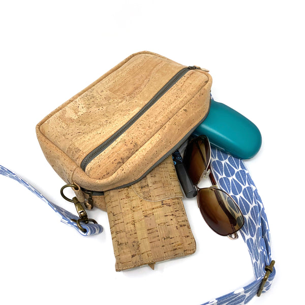 Sustainable Cork Boxy Crossbody - Choose Your Strap
