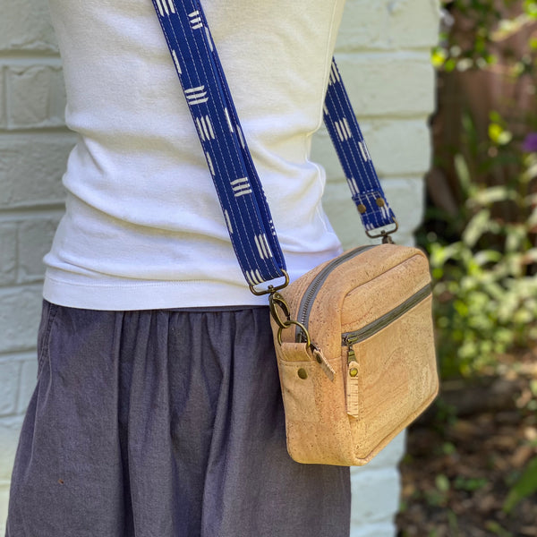 Sustainable Cork Boxy Crossbody - Choose Your Strap