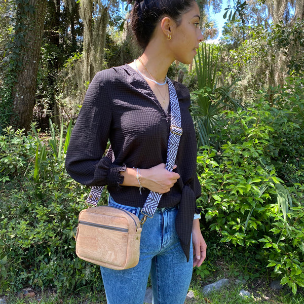 Sustainable Cork Boxy Crossbody - Choose Your Strap
