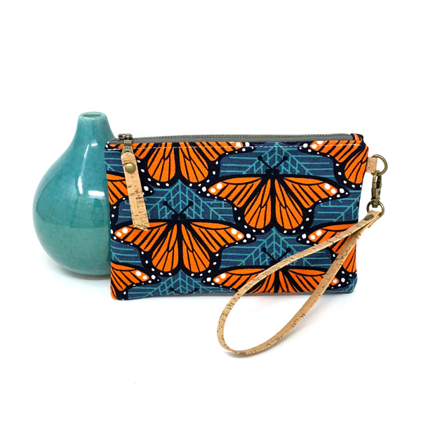 Organic Essential Wristlet/Clutch Charley Harper Monarch Butterflies