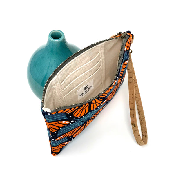 Organic Essential Wristlet/Clutch Charley Harper Monarch Butterflies