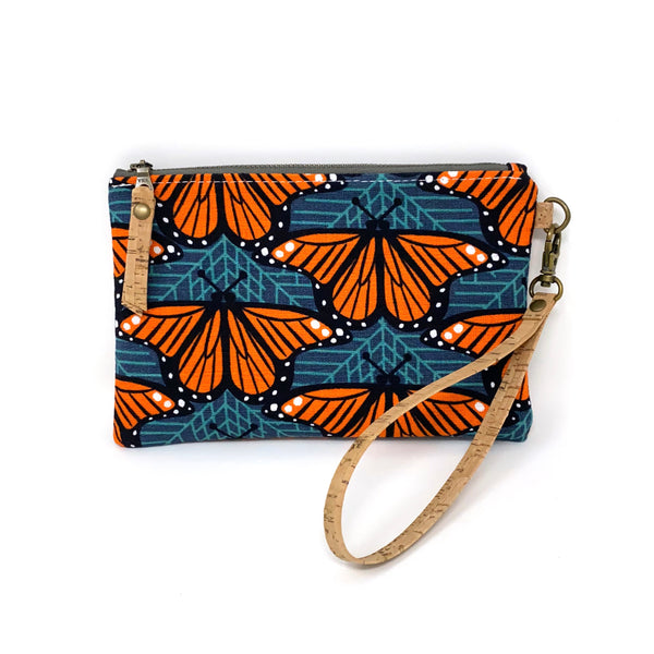 Organic Essential Wristlet/Clutch Charley Harper Monarch Butterflies