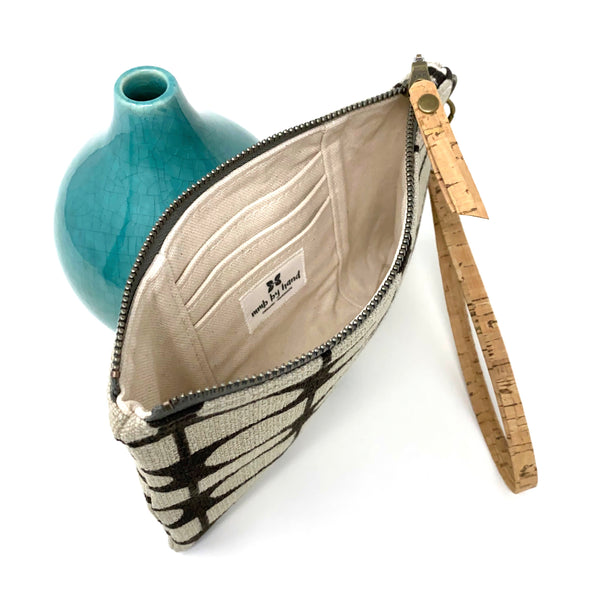 Organic Essential Wristlet/Clutch Brown Half Life