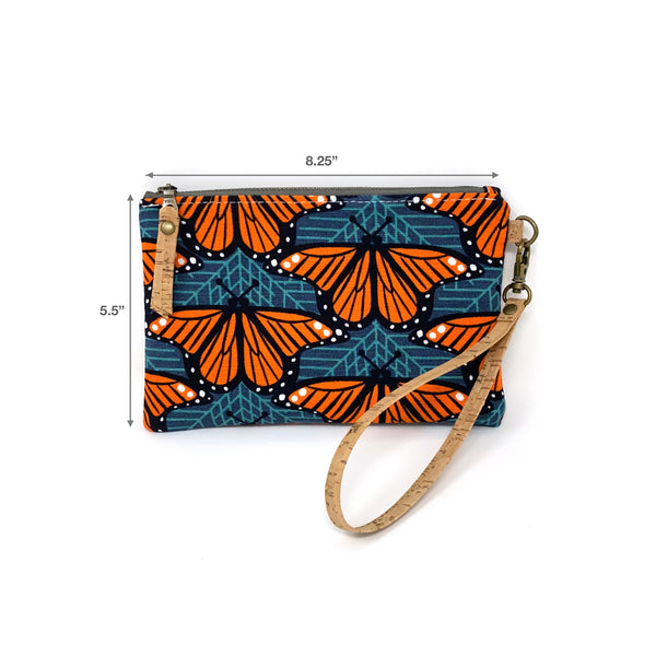 Organic Essential Wristlet/Clutch Charley Harper Monarch Butterflies