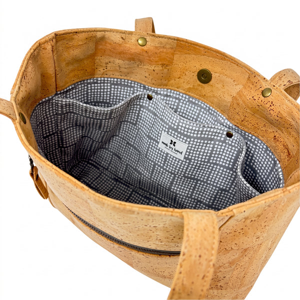 Bucket Handbag Sustainable Cork - Choose Lining Option