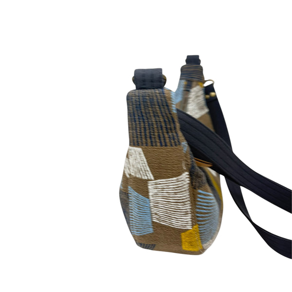 Sling Bag, Organic Cotton Brown Shaded