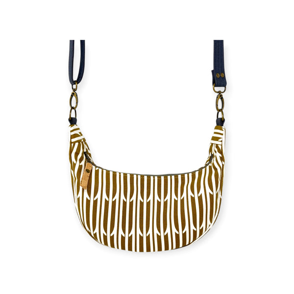 Sling Bag, Organic Cotton Dark Gold