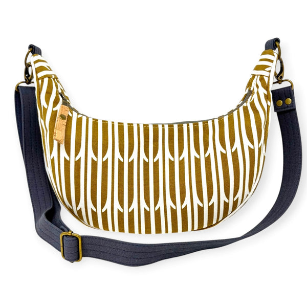 Sling Bag, Organic Cotton Dark Gold