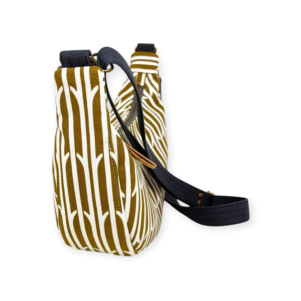 Sling Bag, Organic Cotton Dark Gold