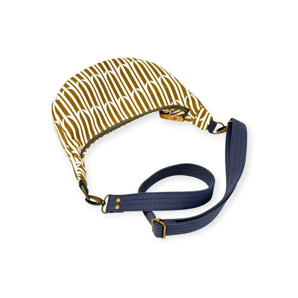 Sling Bag, Organic Cotton Dark Gold