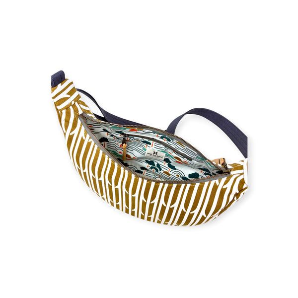Sling Bag, Organic Cotton Dark Gold