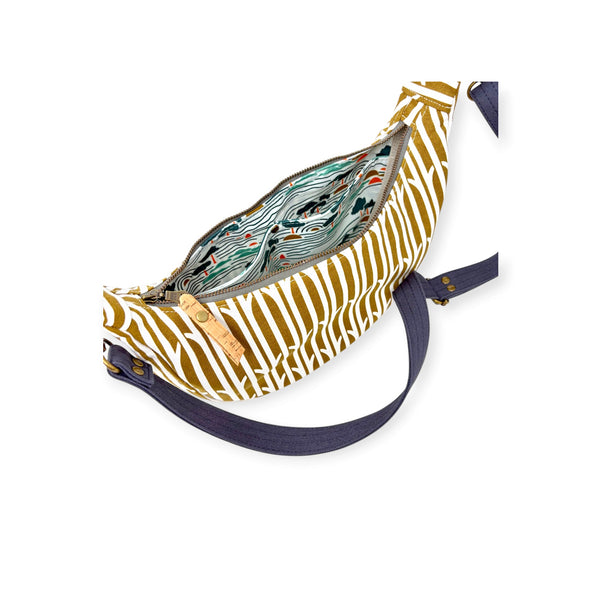 Sling Bag, Organic Cotton Dark Gold