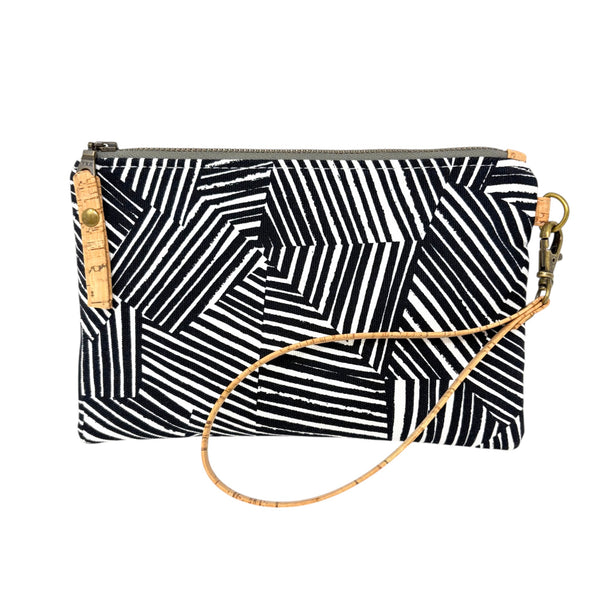 Organic Wristlet Black & White
