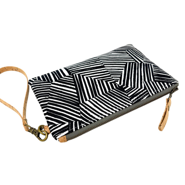 Organic Wristlet Black & White