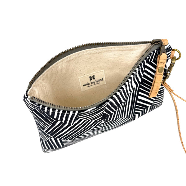 Organic Wristlet Black & White