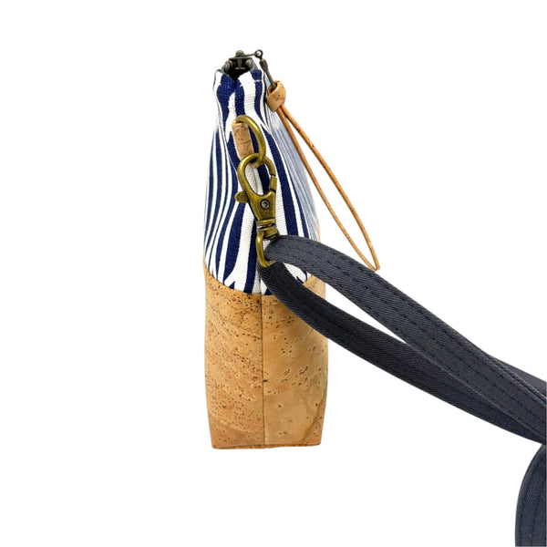 Organic & Cork Mini Crossbody - Navy Aaliyah