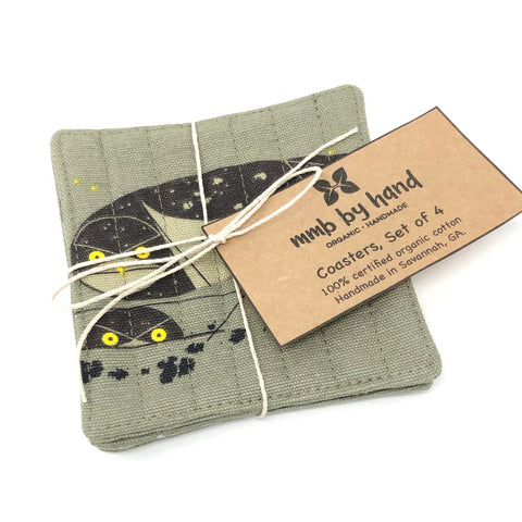 Coasters Set of 4 Charley Harper Burrowing Owl