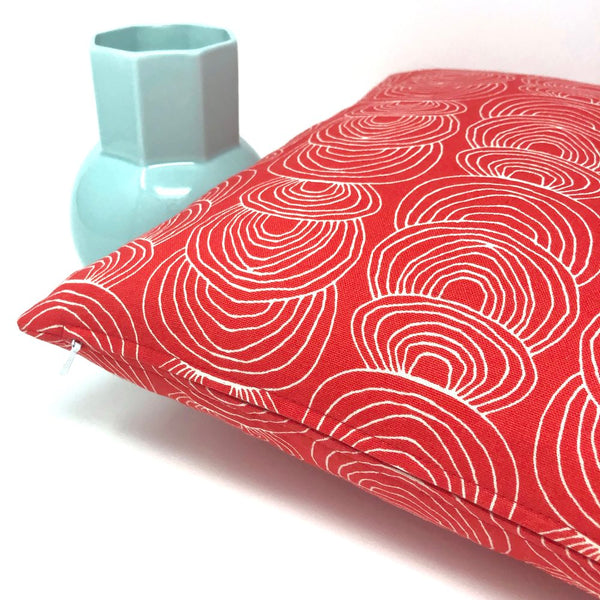 Throw Pillow Cover Red Ripple