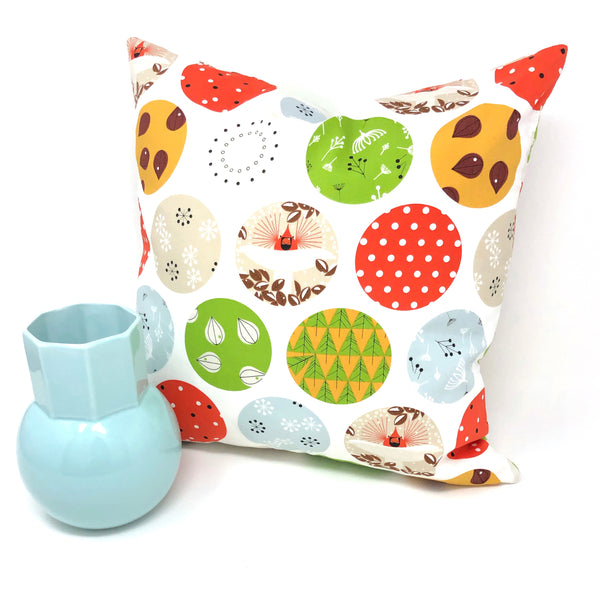 Throw Pillow Cover Charley Harper Mod Ornaments