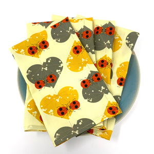 Organic Napkins - Set of 4 Charley Harper Ladybug Lovers