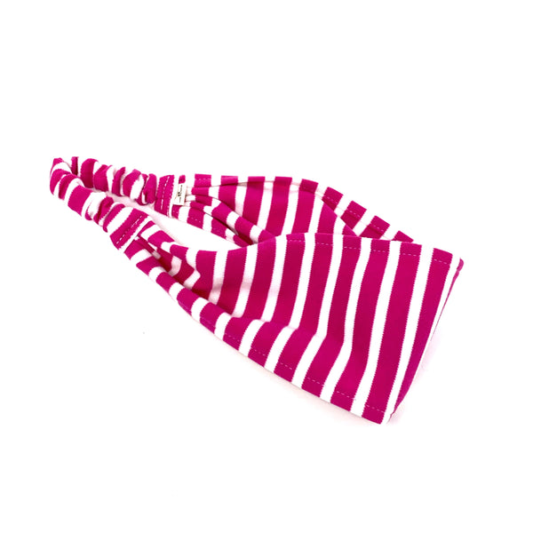 Organic Headband Pink Stripes