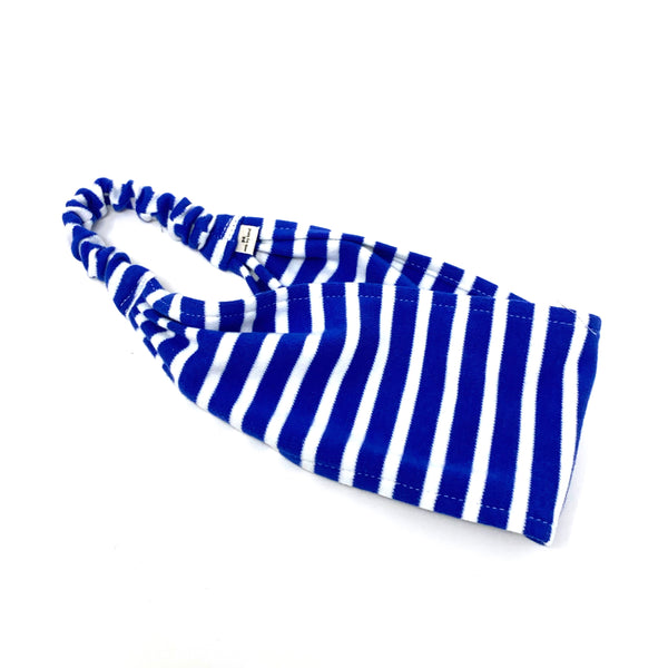 Organic Headband Blue Stripes