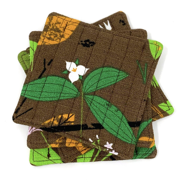 Coasters Set of 4 Charley Harper Spring Wildflowers