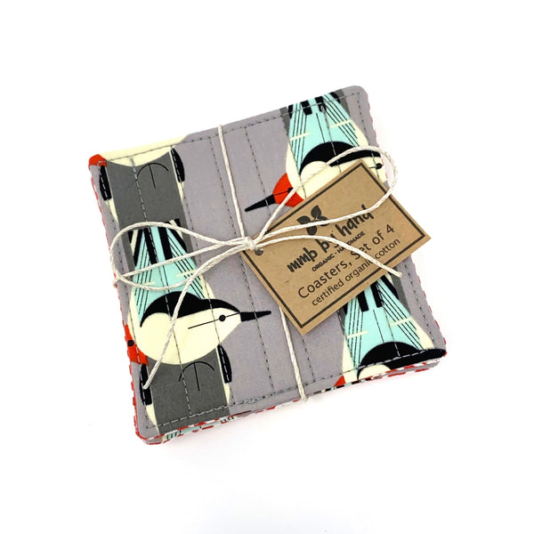 Coasters Set of 4 Charley Harper Upside Downside