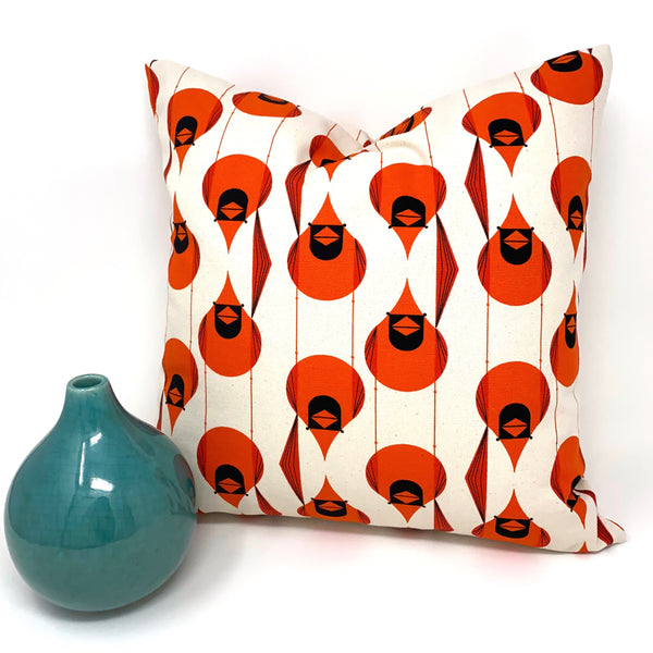 Throw Pillow Cover Charley Harper Cardinal Stagger
