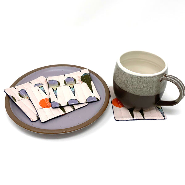 Coasters Set of 4 Charley Harper Lovey Dovey