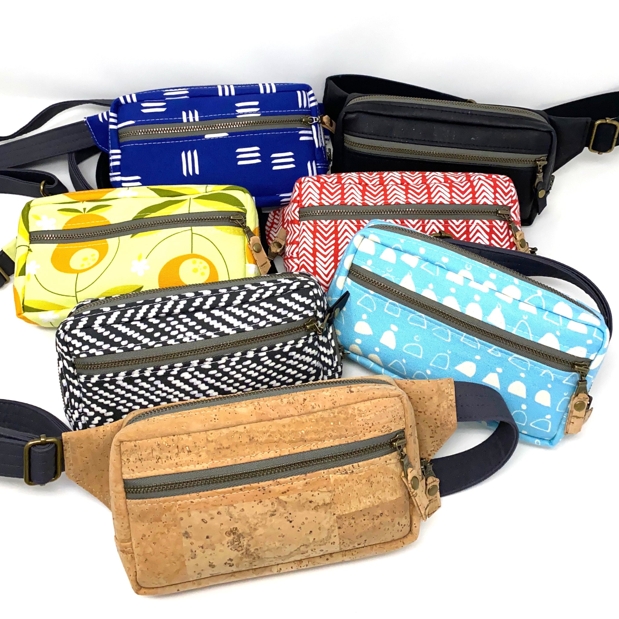 Fanny Pack Black Chevron mmb by hand