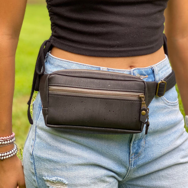 Fanny Pack Sustainable Black Cork