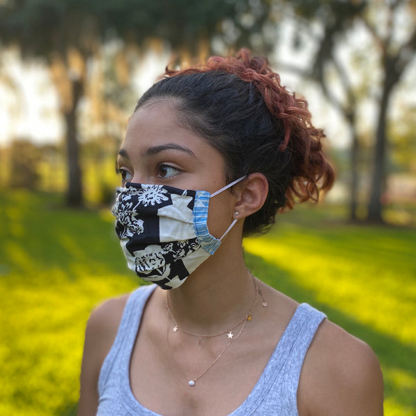 Organic Cotton Face Mask with Nose Adjustor & Filter Pocket - Variety Prints